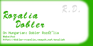 rozalia dobler business card